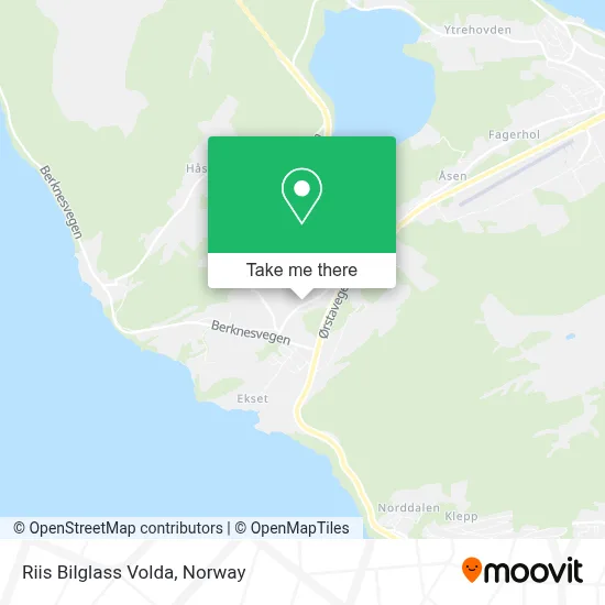 Riis Bilglass Volda map