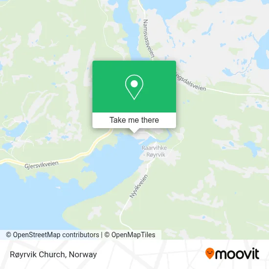 Røyrvik Church map