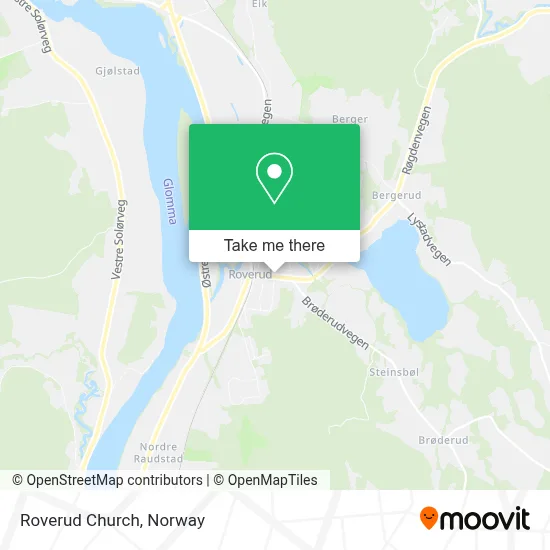 Roverud Church map