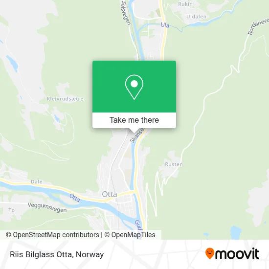 Riis Bilglass Otta map