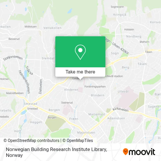 Norwegian Building Research Institute Library map