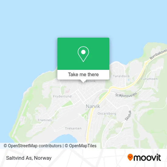 Saltvind As map