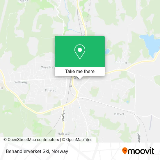 Behandlerverket Ski map
