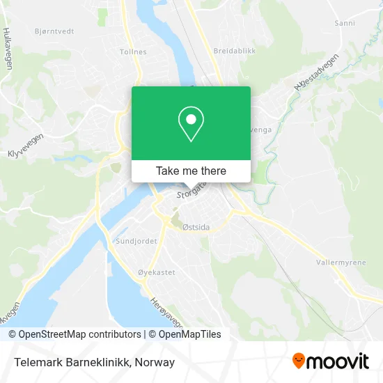 Telemark Barneklinikk map