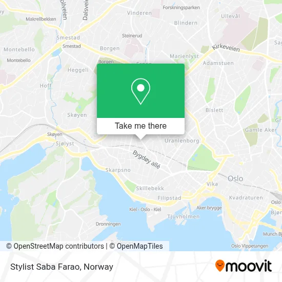 Stylist Saba Farao map