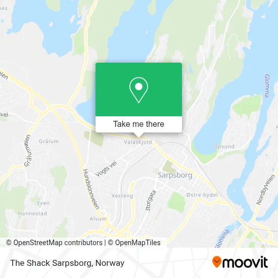 The Shack Sarpsborg map