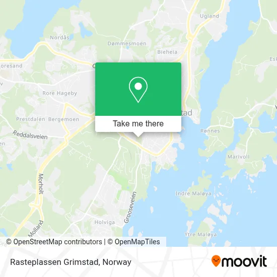 Rasteplassen Grimstad map