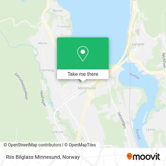 Riis Bilglass Minnesund map