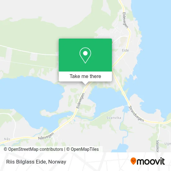 Riis Bilglass Eide map