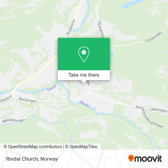 Rindal Church map