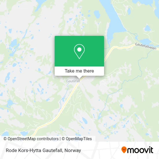 Rode Kors-Hytta Gautefall map