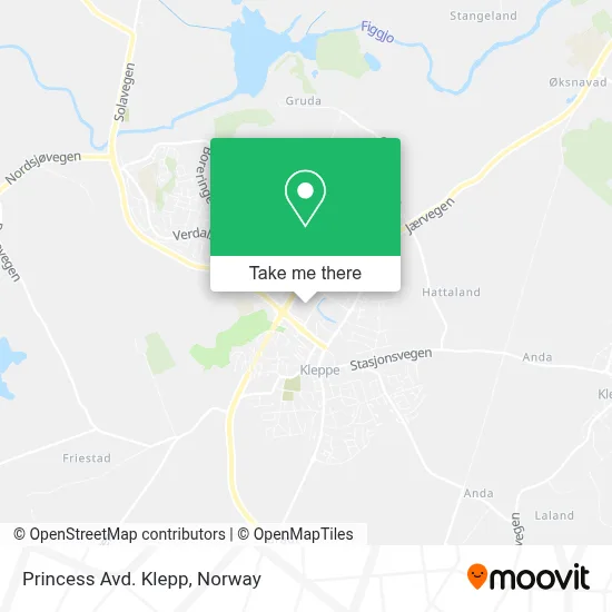 Princess Avd. Klepp map