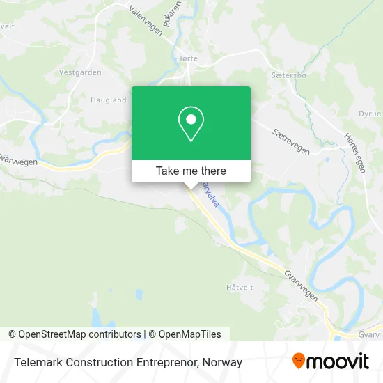 Telemark Construction Entreprenor map