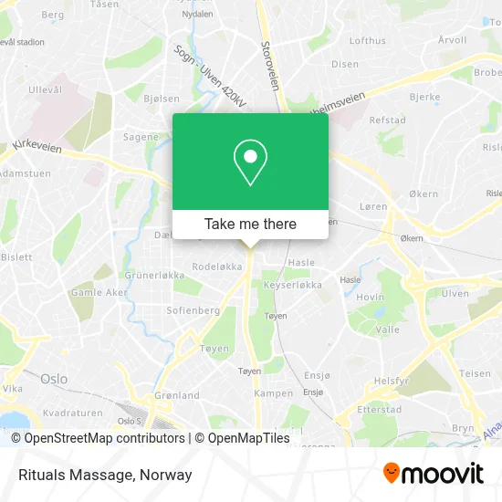 Rituals Massage map
