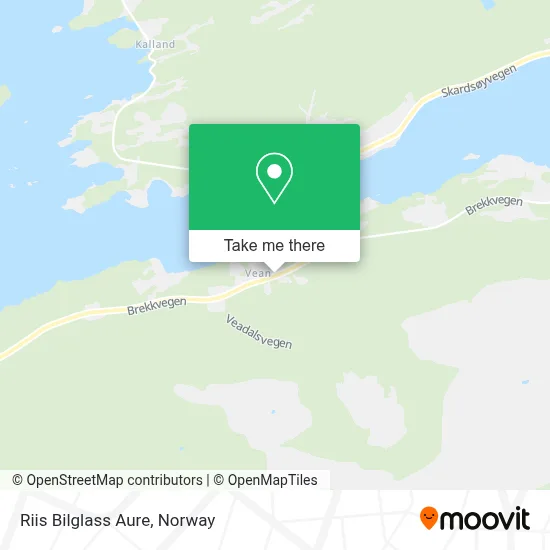 Riis Bilglass Aure map
