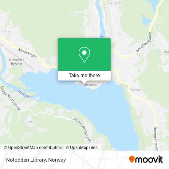 Notodden Library map