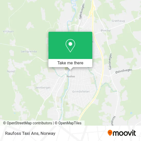 Raufoss Taxi Ans map