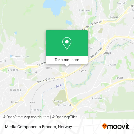 Media Components Emcom map