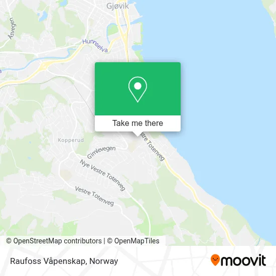 Raufoss Våpenskap map