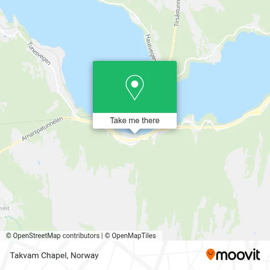 Takvam Chapel map