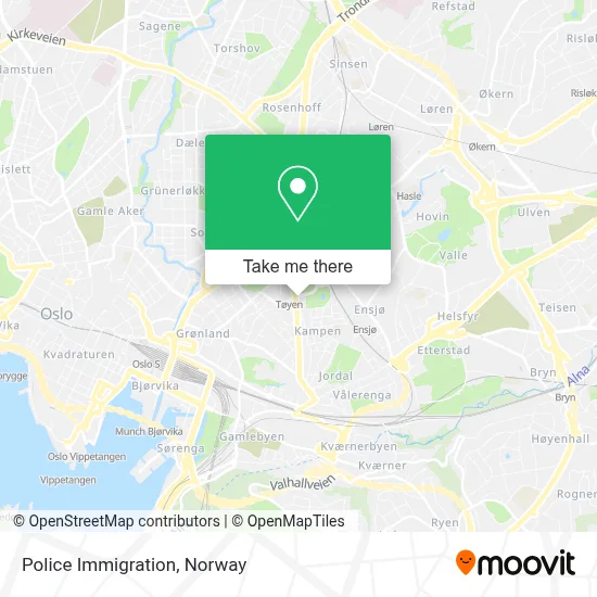 Police Immigration map