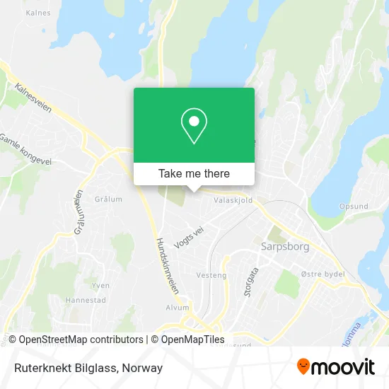 Ruterknekt Bilglass map