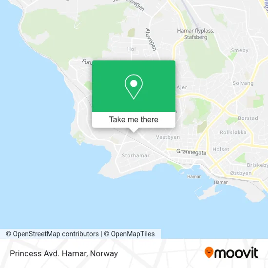 Princess Avd. Hamar map