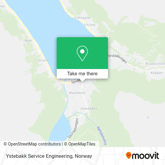 Ystebakk Service Engineering map