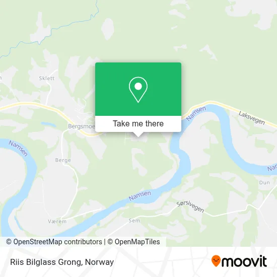 Riis Bilglass Grong map