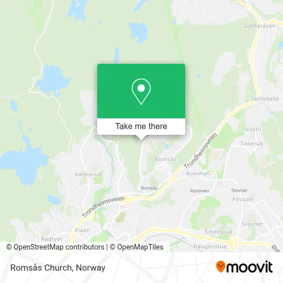 Romsås Church map