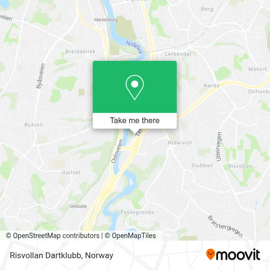 Risvollan Dartklubb map