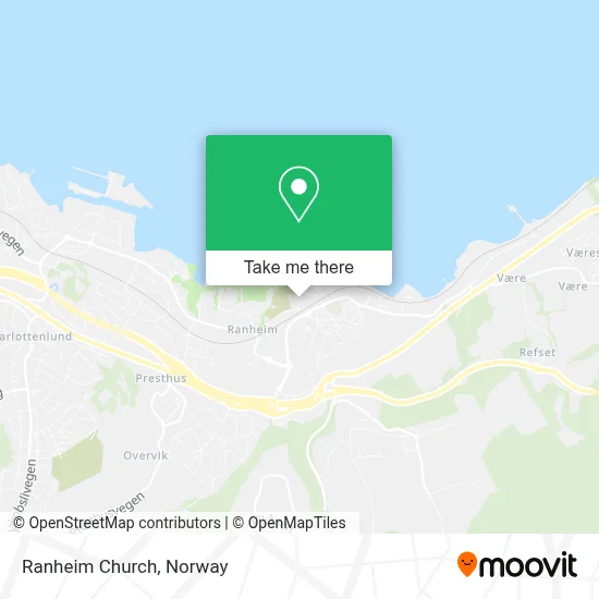 Ranheim Church map
