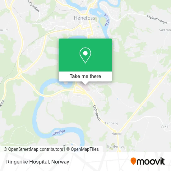 Ringerike Hospital map