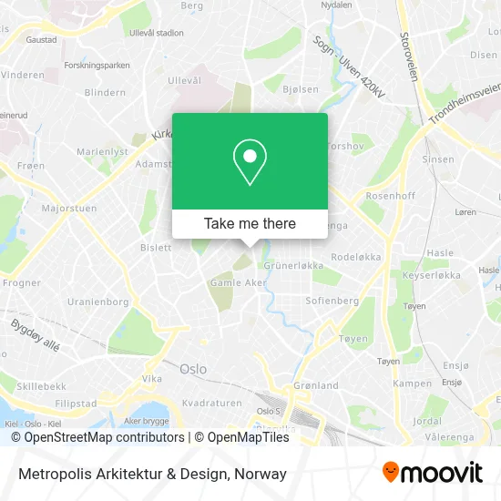 Metropolis Arkitektur & Design map