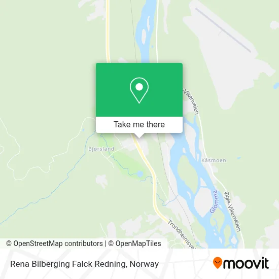 Rena Bilberging Falck Redning map