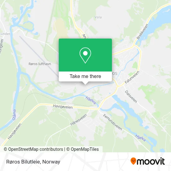 Røros Bilutleie map