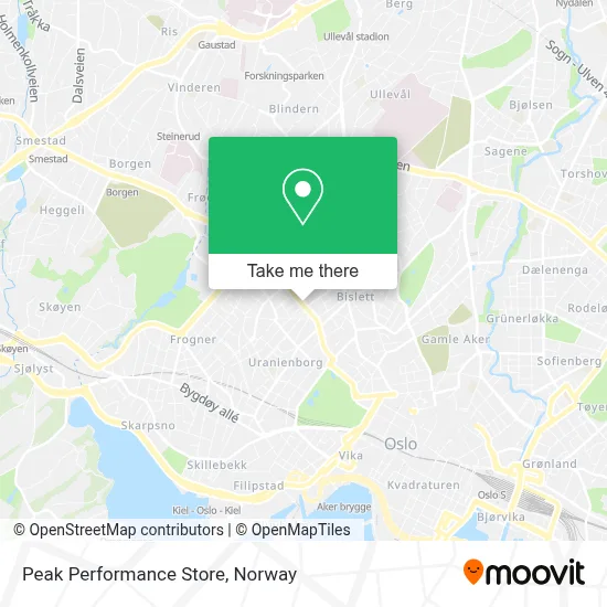 Peak Performance Store map