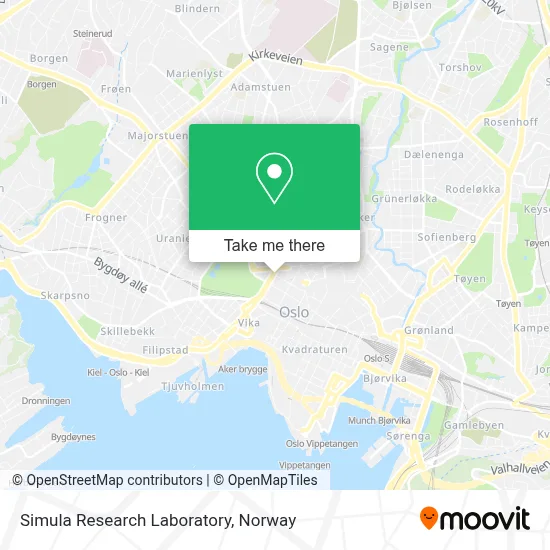 Simula Research Laboratory map