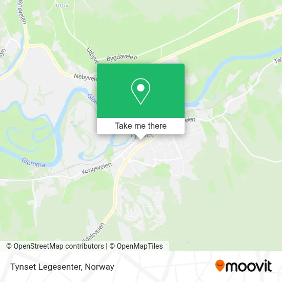 Tynset Legesenter map