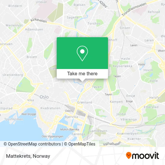 Mattekrets map