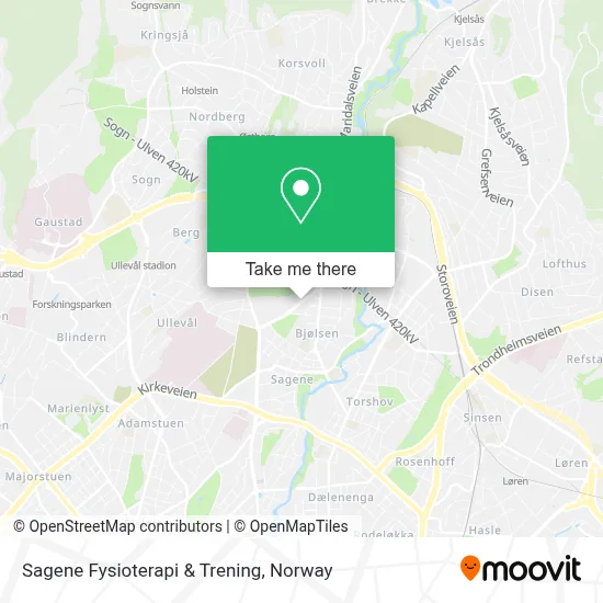 Sagene Fysioterapi & Trening map