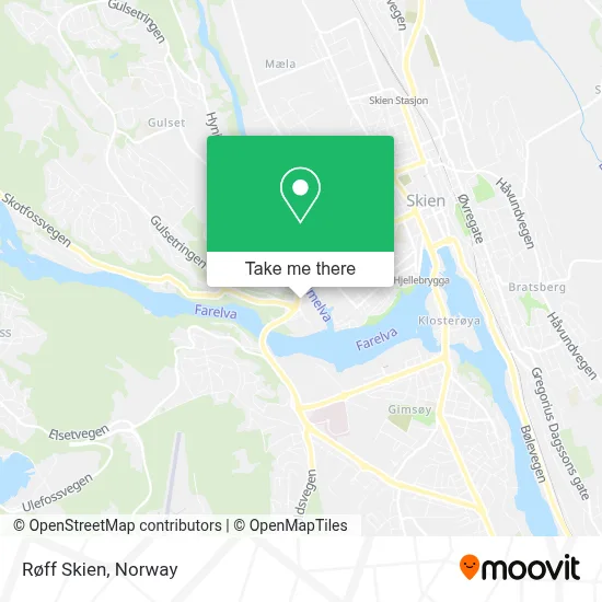 Røff Skien map