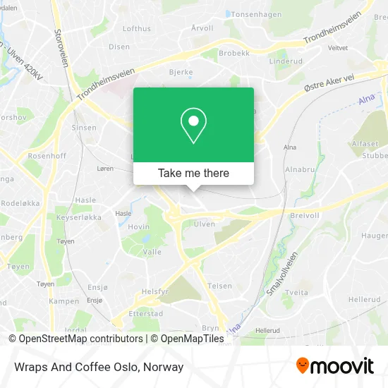 Wraps And Coffee Oslo map