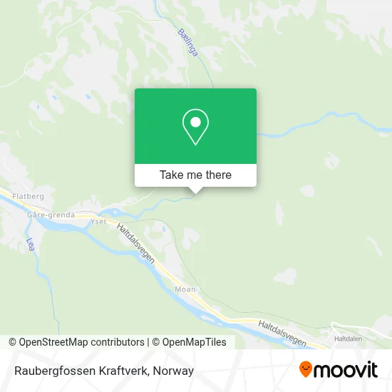 Raubergfossen Kraftverk map