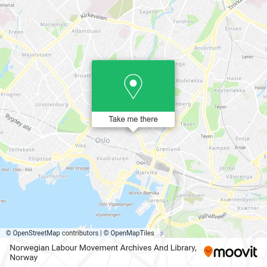 Norwegian Labour Movement Archives And Library map
