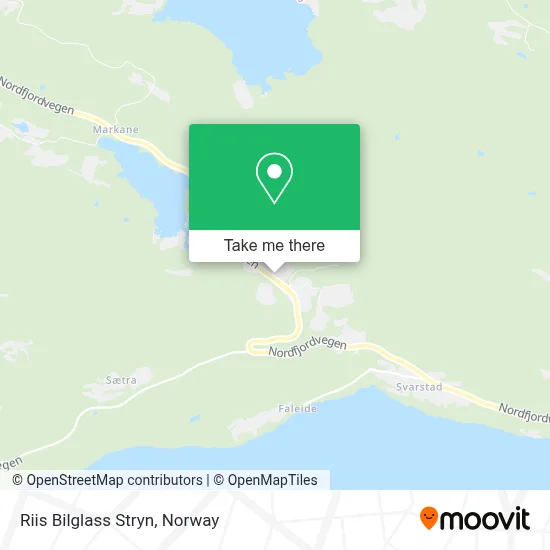 Riis Bilglass Stryn map