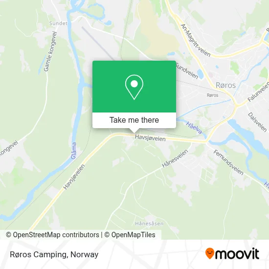 Røros Camping map