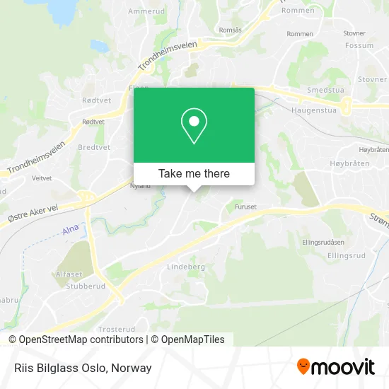 Riis Bilglass Oslo map