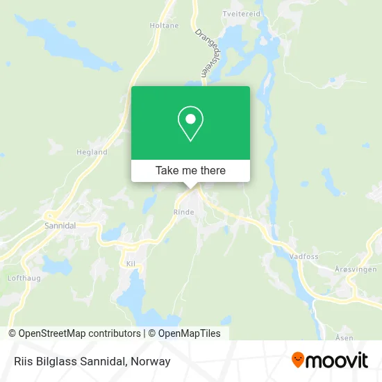 Riis Bilglass Sannidal map