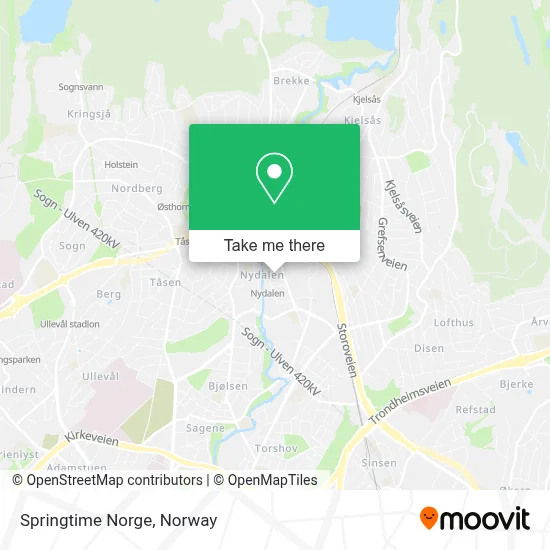 Springtime Norge map